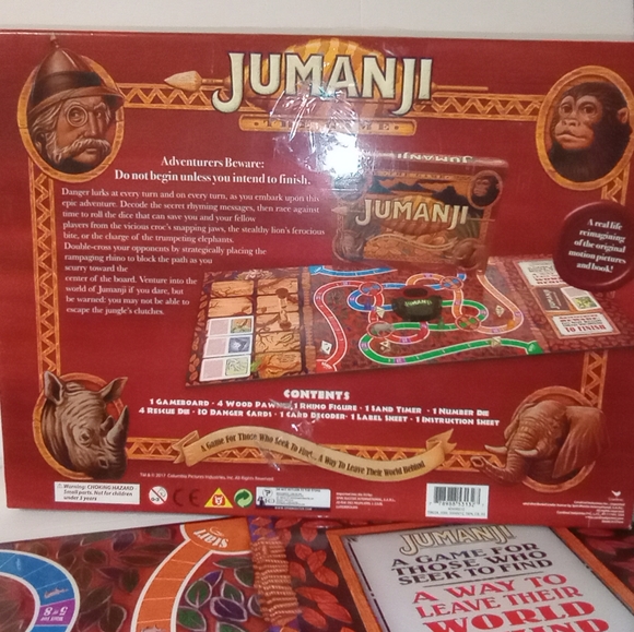 Jumanji Game 100% Complete Classic Adventure Board Family Game - Picture 9 of 13